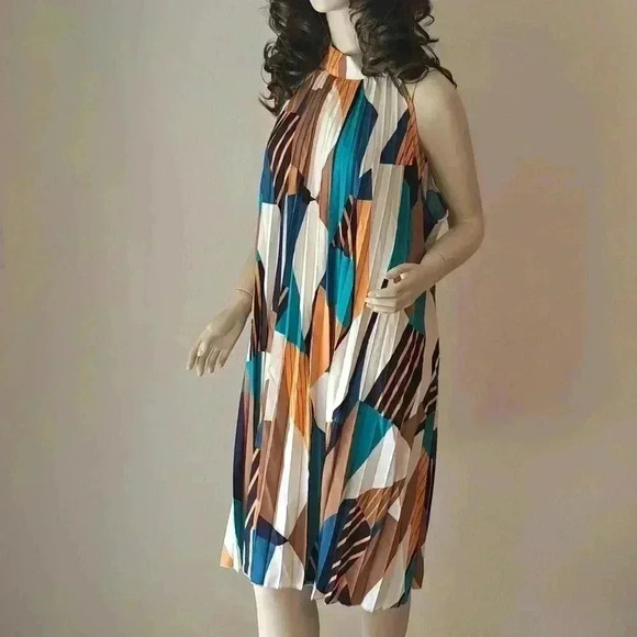 Dress pleated color block - Picture 7 of 7